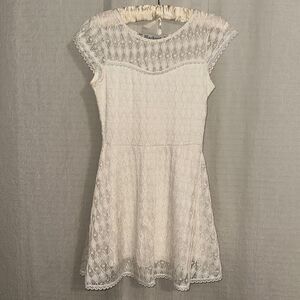 Blackout S Ivory Cap Sleeve Lace A-Line Dress